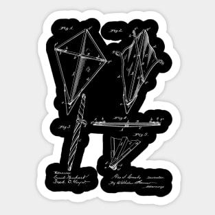 Kite Vintage Patent Hand Drawing Sticker